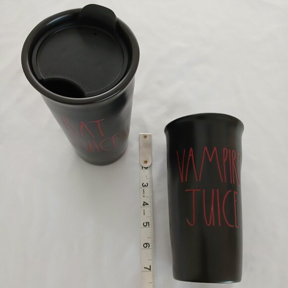 Rae Dunn Halloween Coffee Mugs (2) - Bat Juice and Vampire Juice - Picture 5 of 6